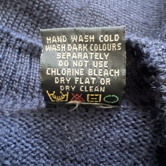 Cellinni Collezione Cardigan Sweater Men XL Blue Wool Blend Button Front Grandpa - Picture 4 of 9